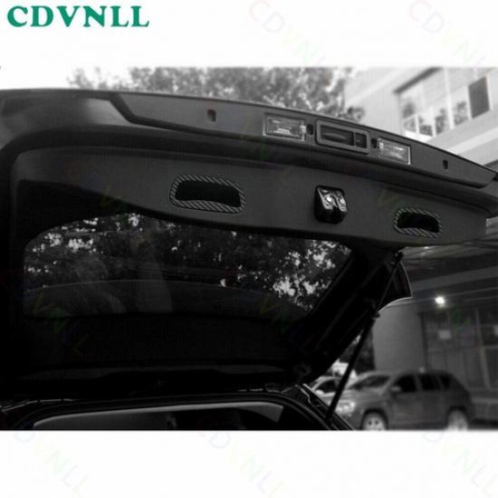 Inner Tailgate Rear Door Switch Trim For Jeep Cherokee 2014-18 ABS Carbon Fiber