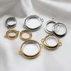 10pcs Gold/Sliver Color Floating Charms Living Memory Locket Medallion Stainless Steel Jewelry Women Bracelet Making Accessories