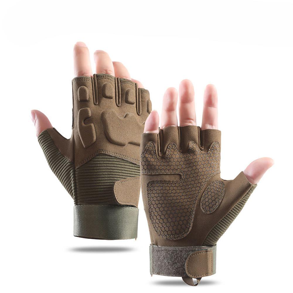 Sport Radfahren Halbfinger Bergsteigen Militärfan Rutschfest Verschleißfest Trainingsfeld Vollfinger Touchscreen Handschuhe