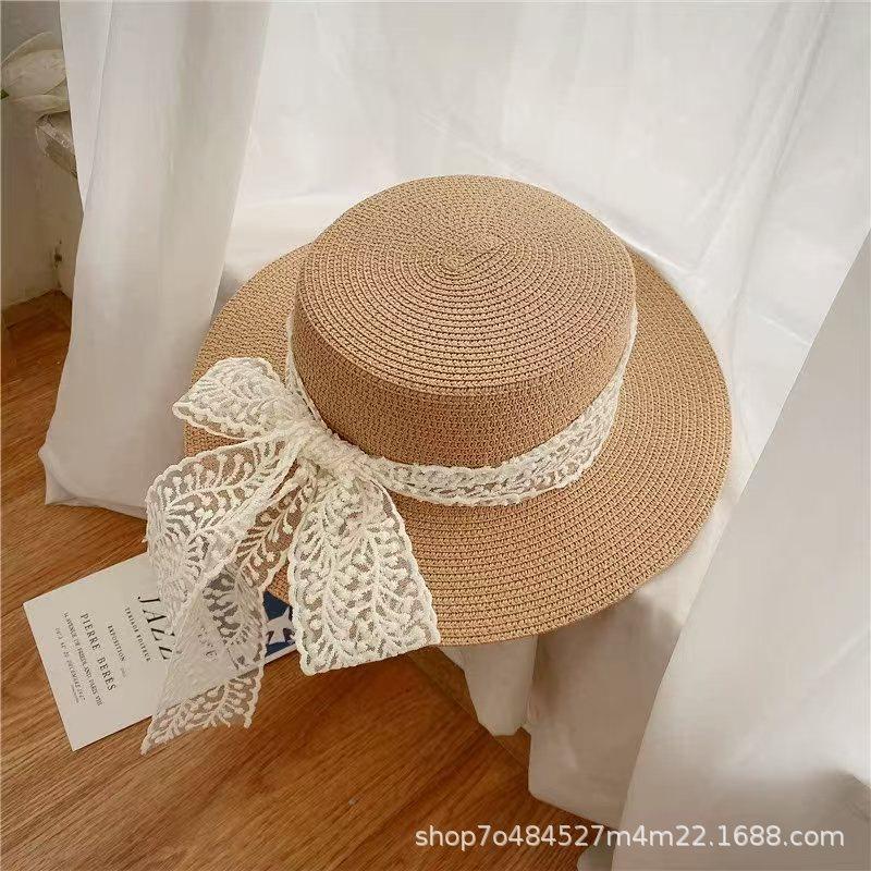 French Small Daisy Large Brim Breathable Straw Hat Women's Summer Seaside Vacation Woven Hat Raffia Sun Hat Tide