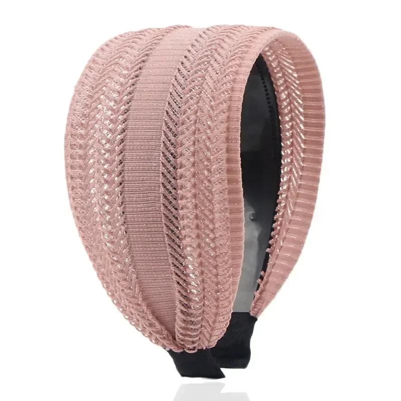 

Женская повязка для волос Простая широкая повязка на голову с зубчиками Нескользящая заколка Все сочетающая полая накладка Седые волосы Аксессуары для волос Женские