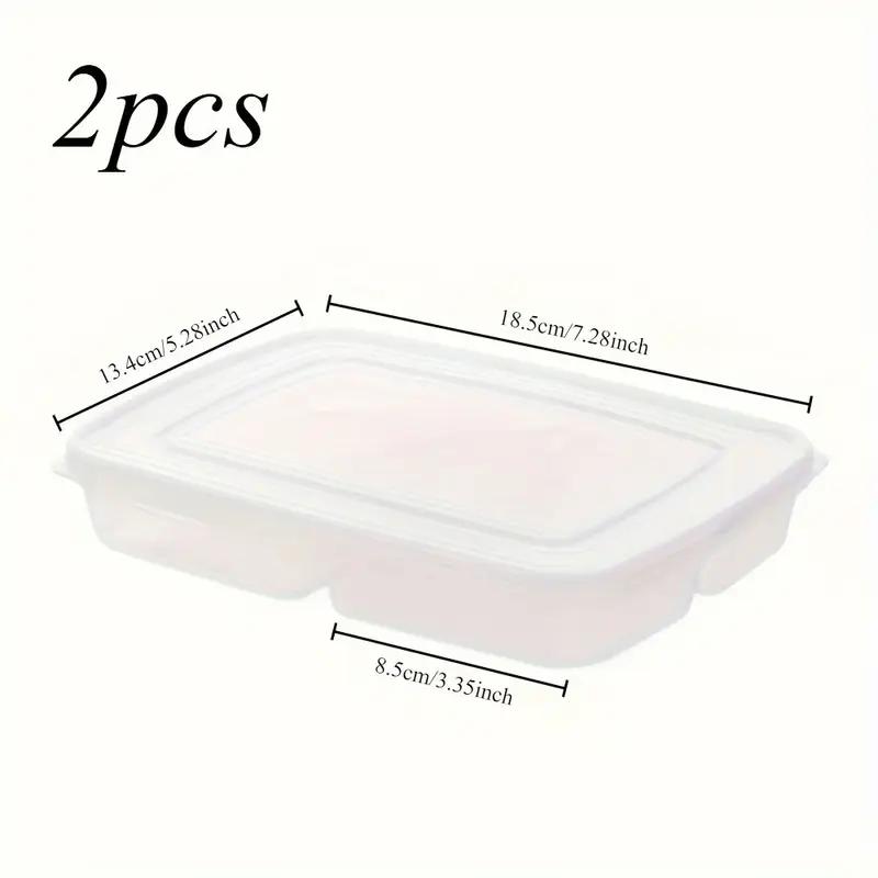 

2/4pcs 4 Grids Food Storage Box Clear Fruits Vegetables Meat-Reusable Kitchen Organizer With Drain Basket Home Kitchen Supplies