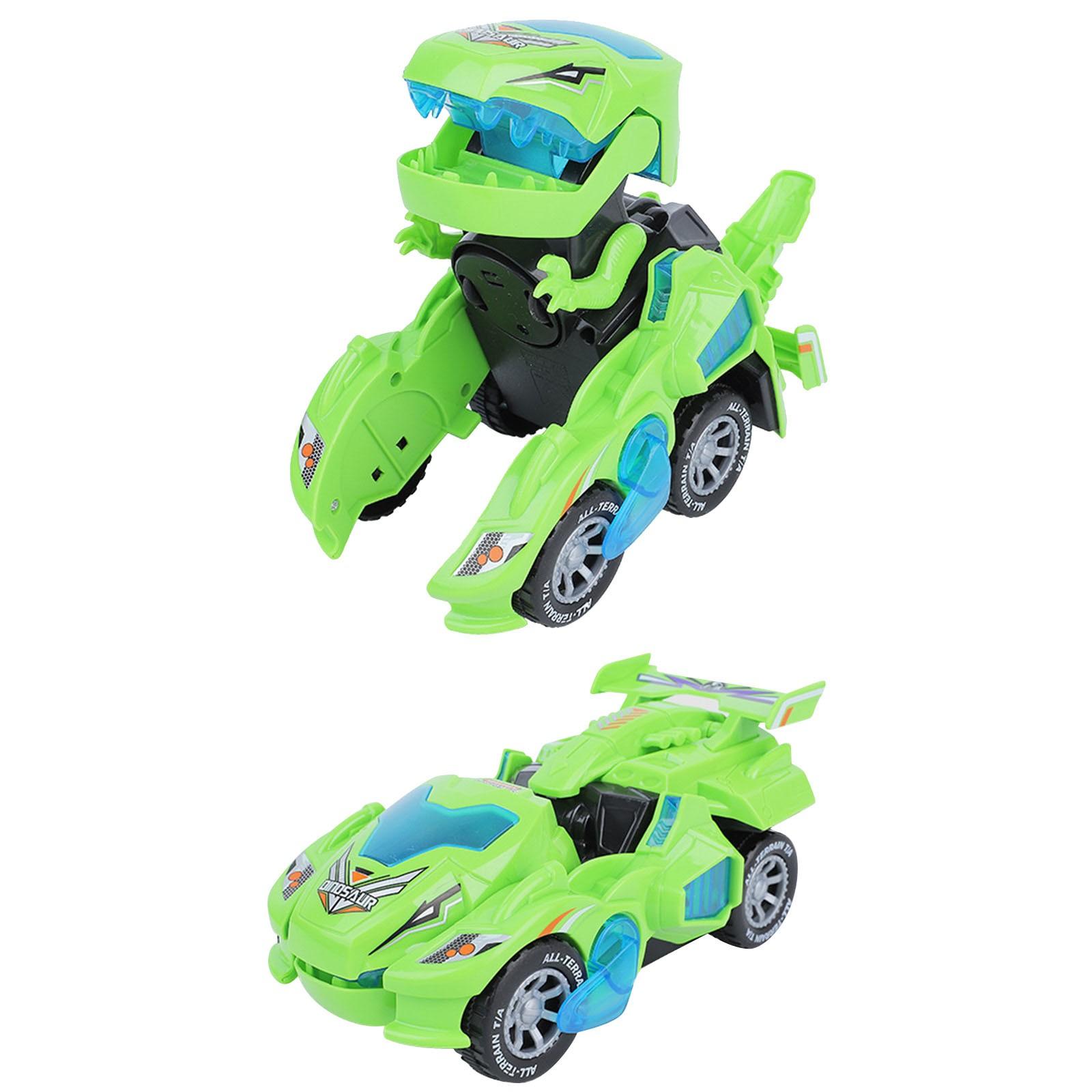 Transforming Dinosaur LED Car Dinosaur Transform Car Toy Automatic Dino Dinosaur Transformer Toy Car For Kids 3+ Years Old