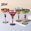 Classic Margarita Cup Mexican Hand Painted Glass Champagne Cocktail Glasses