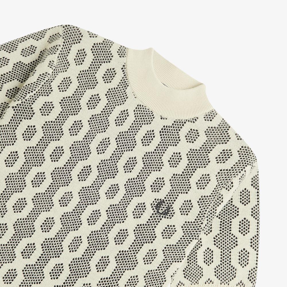 FRED PERRY [Womens] Open Knit Short Sleeve Merino Wool Knit (691) Afpf2417116-691