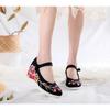 Autumn Elevator Shoes Woman Casual Harajuku Chinese Ethnic Style Canvas Vintage Embroidered Cloth Hanfu Shoes Women Zapatos