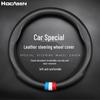 Genuine Leather Steering Wheel Cover for Infiniti QX50, QX60, QX80, Q50, Q70L, FX3 - All Seasons
