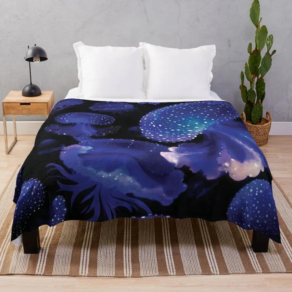 Undersea Blanket,Magic Glowing Jellyfish Underwater Blanket Soft Warm Blankets for Bed Couch Sofa Lightweight Travelling Camping