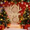 Handcrafted Wooden Reindeer Christmas Ornaments - Festive Holiday Decorations with Antler & Bell Design Perfect for Gift Tags