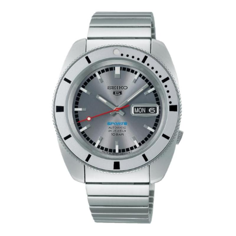SEIKO 100m waterproof Automatic Steel Strap men s watch silver dial SBSA269 серебряный