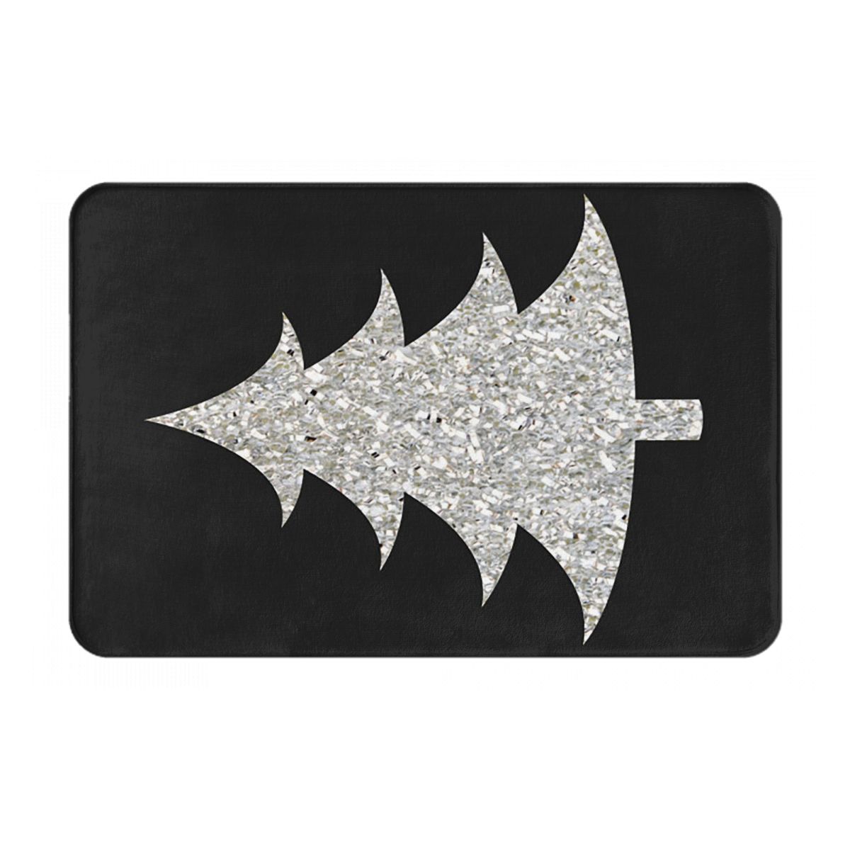 Zilveren Sprankelende Glitter Kroon Antislip Deurmat Vloermat Slijtvaste Tapijt Vloerkleed voor Keuken Entree Huis Woonkamer Voetmat Matten 60x40 cm