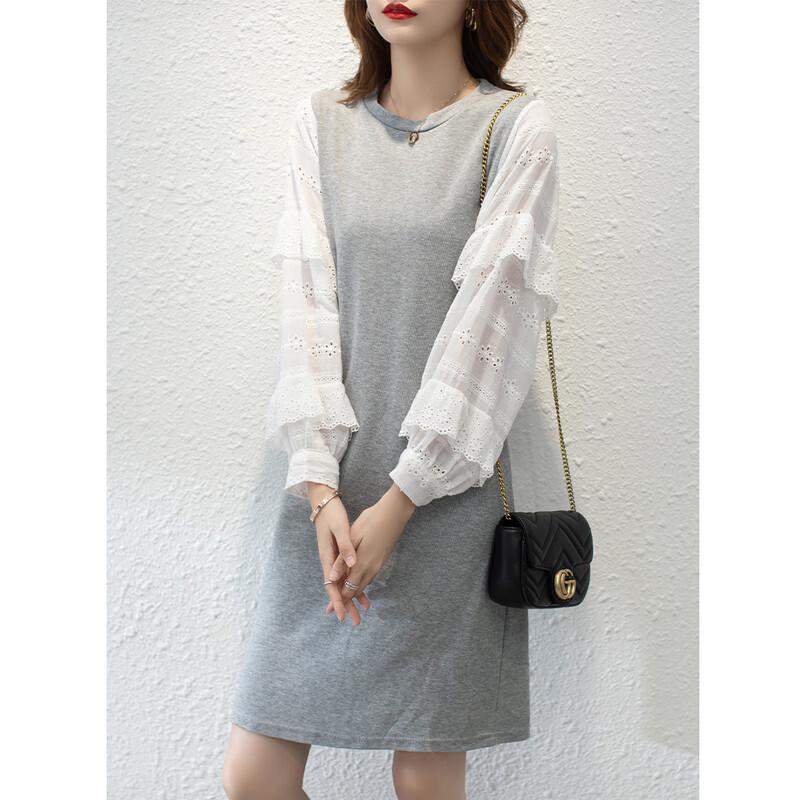 

Firstview Women s Casual Long Sleeve Mini Dress F