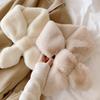 Fake Rabbit Fur Collar Scarf Women Keep Warm Thickening Fur Sjaal Colorful Cross Winter Scarf Autumn Winter Fake Fur Plush