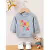 European Sizes Bright Colored Printed Pattern, Comfortable And Skin-Friendly for Baby Kids, Versatile Round Neck Sweatshirt for Daily Use