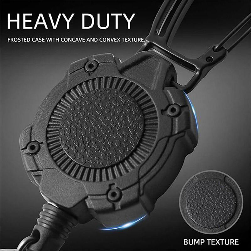 Heavy Duty Retractable Keychain Badge Clip ID Reel Chain Holder Outdoor Steel Wire Spring Rope Card Clip Carabiner Outdoor Key Card Cover Case Bags