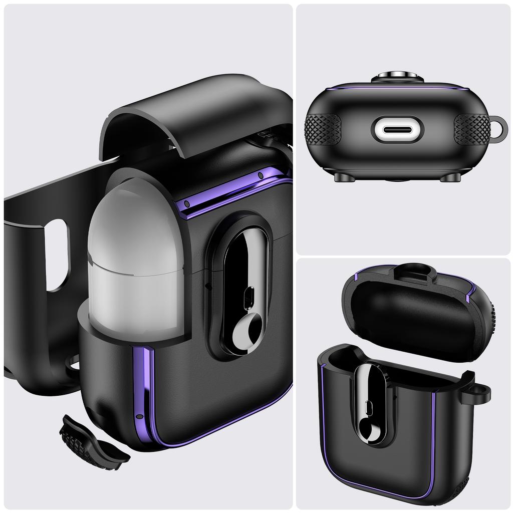 Kopfhörerhülle Für Apple AirPods mit Ladecase (2016)/(2019)/AirPods mit kabellosem Ladecase (2019) TPU + PC Hülle