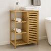 Bamboo Bathroom Cabinet With 3 Storage Shelves 87X66X33Cm