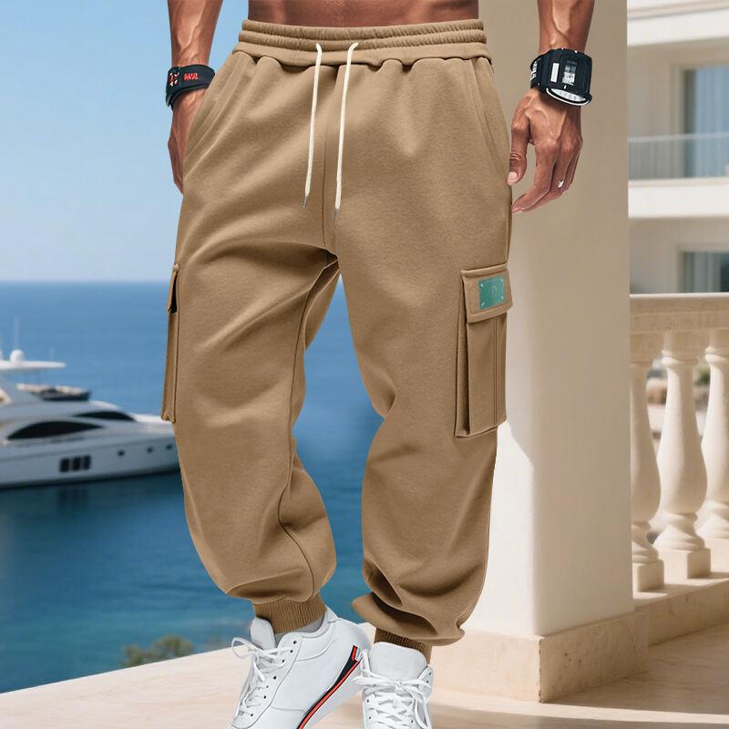 Autumn  Winter American Velvet Men's Loose Casual Sports Outdoor Multi-pocket Work Sleeves