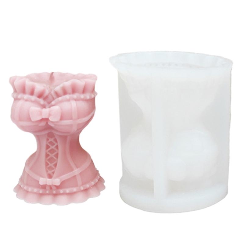 

Skirt Vase Silicone Mould Handmade Woman Dress Candle Molds DIY Epoxy Resin Casting Moulds DIY Gypsum Flower Pots Making