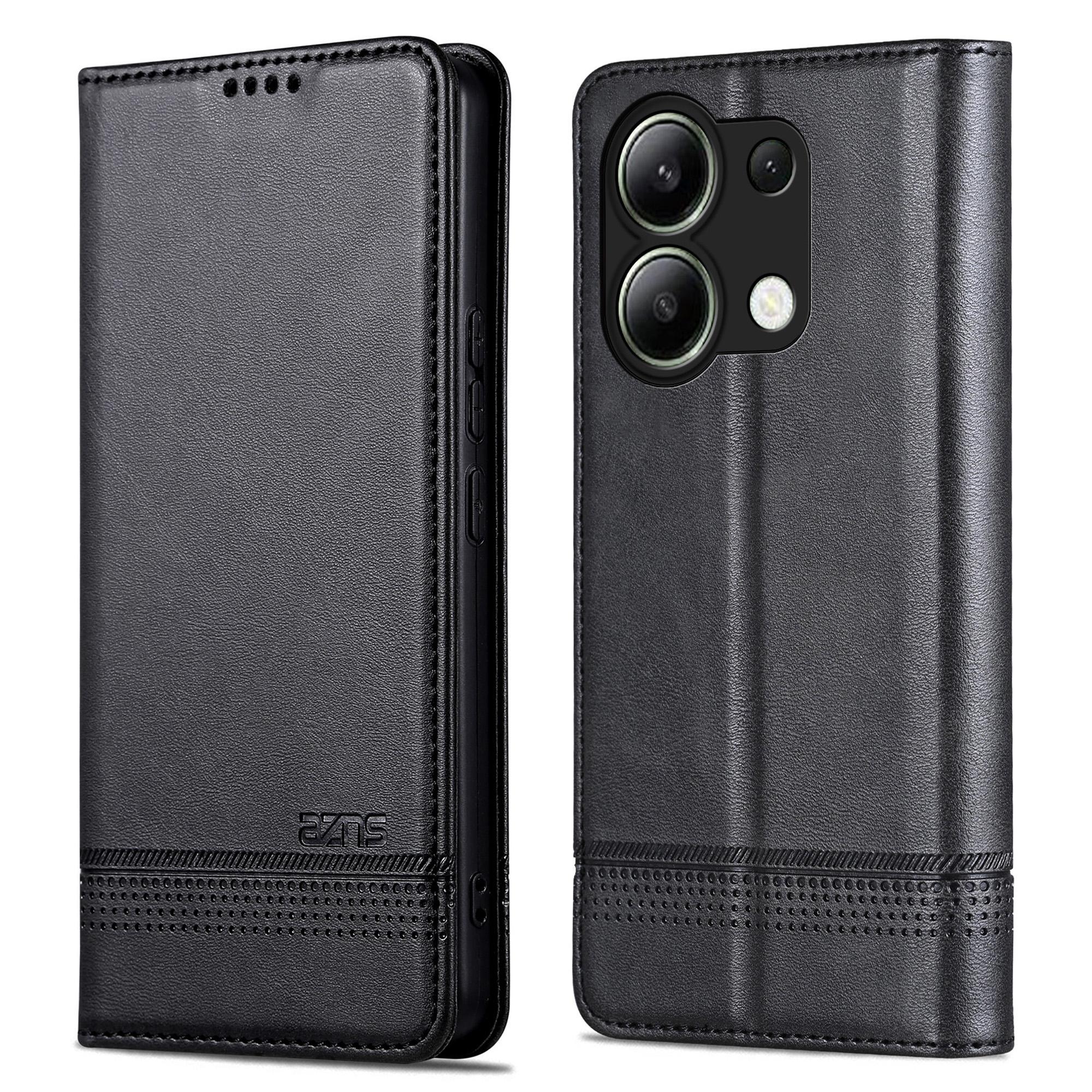 

AZNS For Xiaomi Redmi Note 13 4G Wallet Case Leather Phone Cover Wholesale Supplier Black