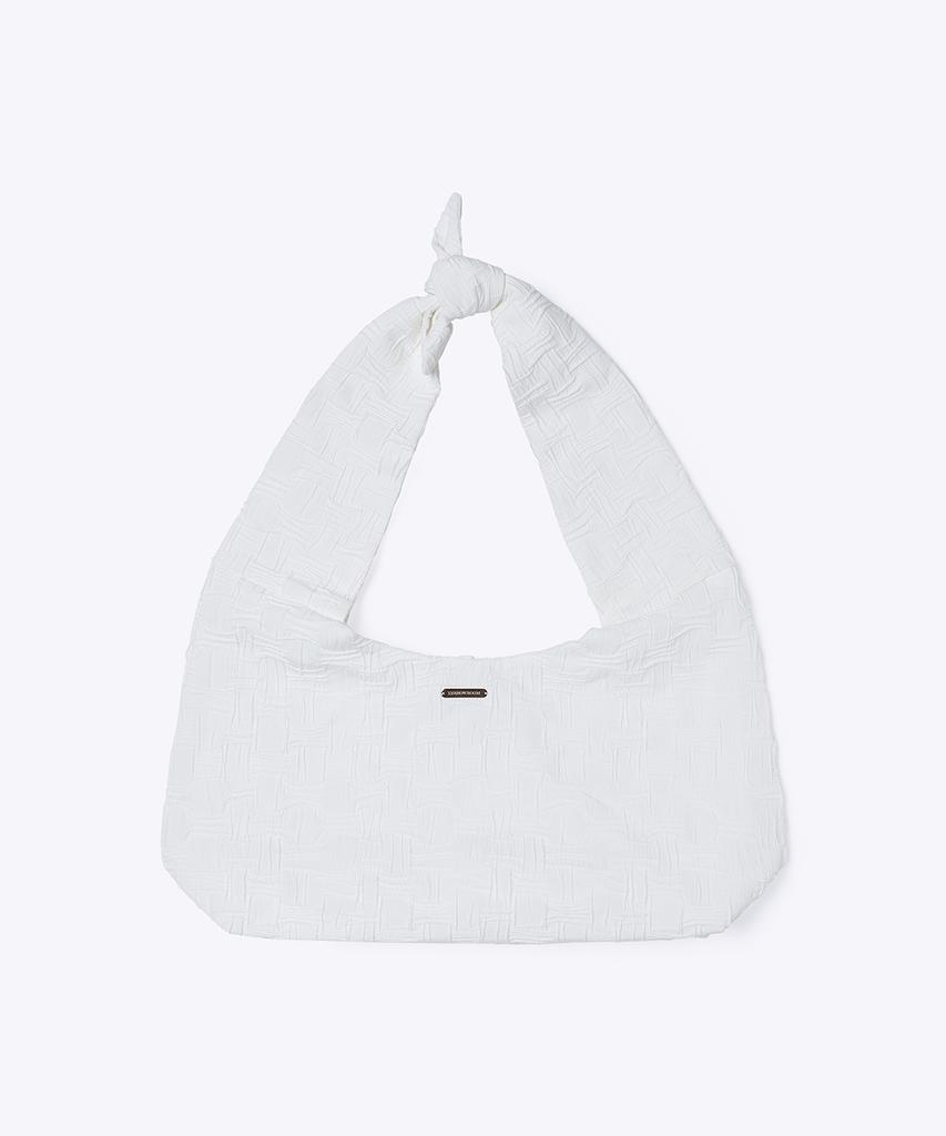 320Showroom Crinkle Knot Shoulder Bag White