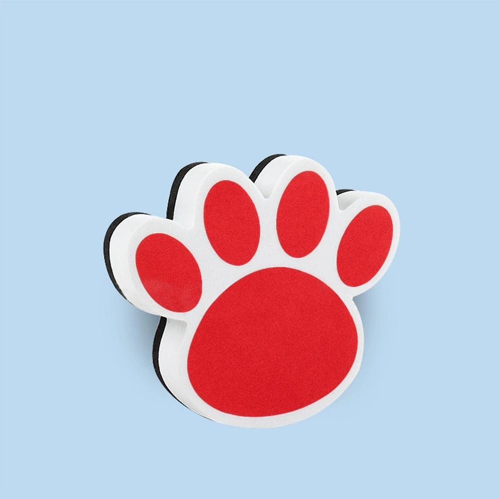 Vibrant Color Non-Scratch Surface Ergonomic Grip Magnetic Whiteboard Eraser Cartoon Bear Footprints EVA Blackboard Eraser