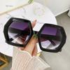 Retro Polygon Sunglasses - Large Frame, Personalized Irregular Simple Fashion for Outdoor Travel and Street Photography Eyewear