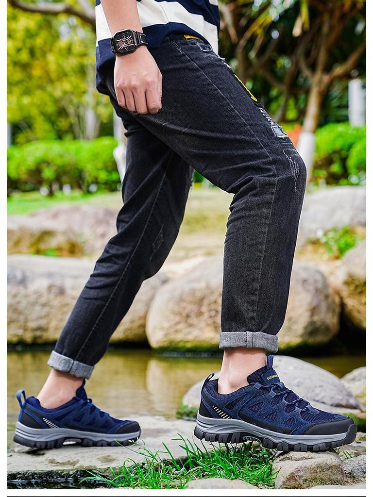 Chaussures de randonnée antidérapantes pour hommes grande taille - Résistantes à l'usure et idéales pour le camping, le sport, la course à pied et l'alpinisme.