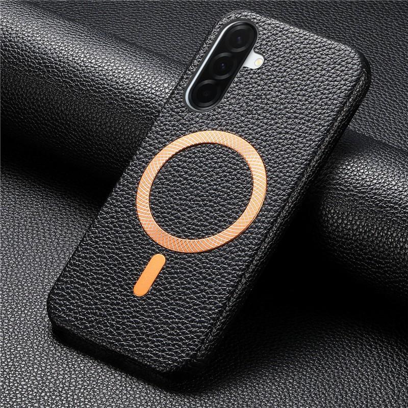 Luxury Leather Magnetic Attraction Case For Samsung Galaxy A37 A57 A16 A26 A36 A56 A53 A54 5G Wireless Charging Anti-fall Cover