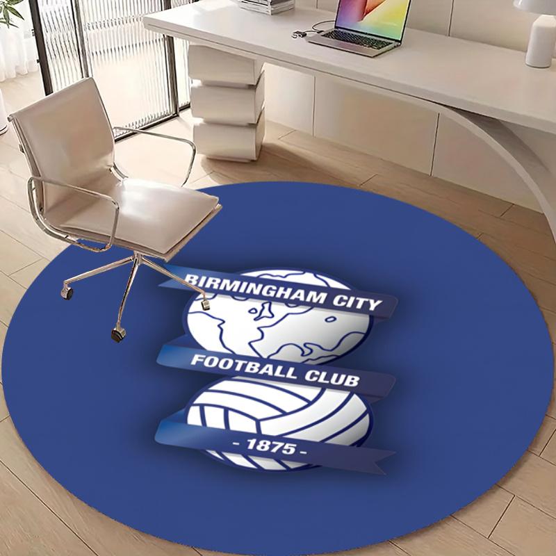 Personalized birmingham city f.c. Round Chair Office Rug - Perfect for Mat, Office Chair & More - Ideal Gift for Birthdays and Holidays