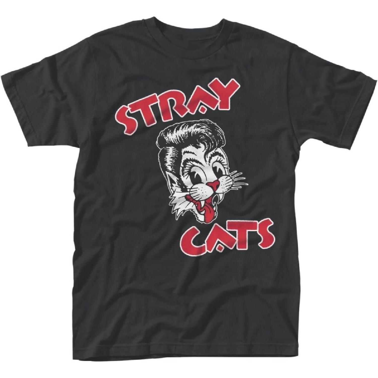 Stray Cats T Shirt Cat band Logo new Official Mens Black XXXXXL разноцветный