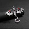 Pterosaur Enamel Brooch Pin Winter Rhinestone Lapel Pin Gothic Winter Jewelry