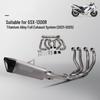 GSX1300R Suzuki Hayabusa Titanium Exhaust System: Front & Rear Sections with Muffler
