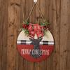 Hanging Santa Wreath Door Pendant Wood Front Door Pendant Christmas Wreaths Signs  For Front Door