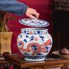 Jingdezhen Hand-painted Dragon & Phoenix Ceramic Tea Caddy