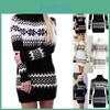 Cozy Long Sleeve Christmas Woman Turtleneck Sweater Dress For Winter Warmth
