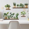 Fresh Greenery Potted Plants Shelves Bedroom Living Room Home Background Landscaping Decorative Wall Stickers
