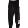 Puma Power Letter Ležérní potisk Stahovací šňůrka Fleecové Zúžené Pletené Sportovní kalhoty Pánské spodky Černá 686382-01