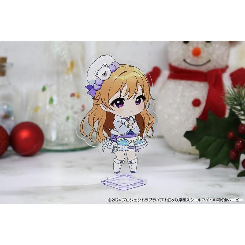 Seasonal Plants Love Live! Nijigasaki High School Idol Club Petit Choco Acrylic Stand Kanata Aomi Winter Ver. 90mm x 90mm Acrylic