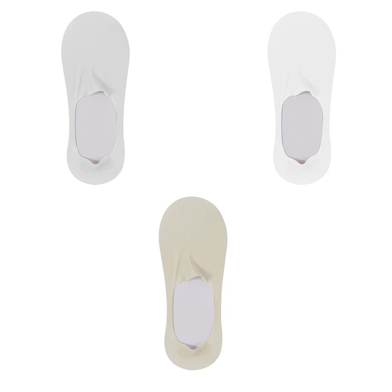 3 Pairs Women's Summer Silicone Anti Slip Socks Invisible Low Cut Boat Socks Solid Color Breathable Sock
