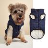 Button Winter Dog Vest With Integrated Keep Warm Fleece Back Zipper For Small Medium Dog