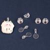 200pcs Oval Glue-on Flat Pad Bails Transparent Acrylic Transparent Cabochon Pendants  Home