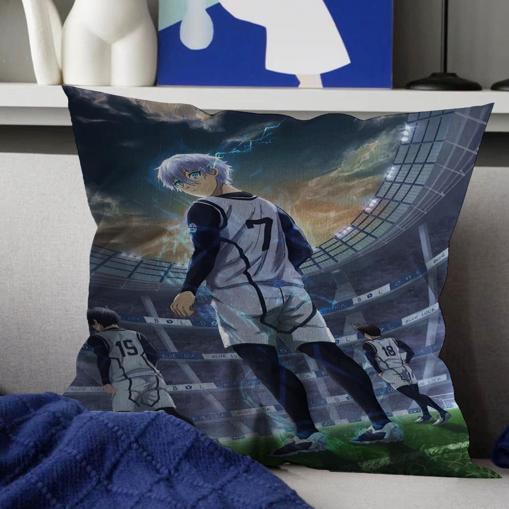 Blue Lock Anime Pillowcase Toon Gift Cushion Cover Bedroom Home Sofa Chair Seat Decor Pillow Case