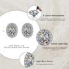 Bague Ringen Oval Cut Moissanite Diamond Stud Earring 100% 925 Silver Promise Wedding Platinum Plated Jewelry For Women Bridal