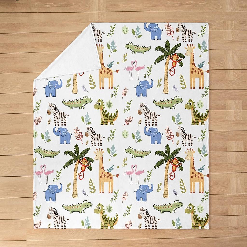 Crocodile Fuzzy Blanket Cartoon Crocodile Throw Blanket,Wild Safari Animal Fleece Blanket for Boys Girl Soft Fluffy Bed Blankets