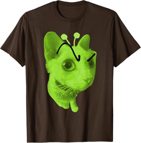Chat Gnarp Chat Alien Rigolo Brainrot Chat Mignon OVNI Kitty T-shirt Esthétique Art Y2k Vêtements Cadeau Original T-shirt Graphique Étrangement Spécifique Haut