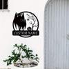 Personalizable Bat Metal Wall Art Family Name Sign Home Garden Outdoor Holiday Gift