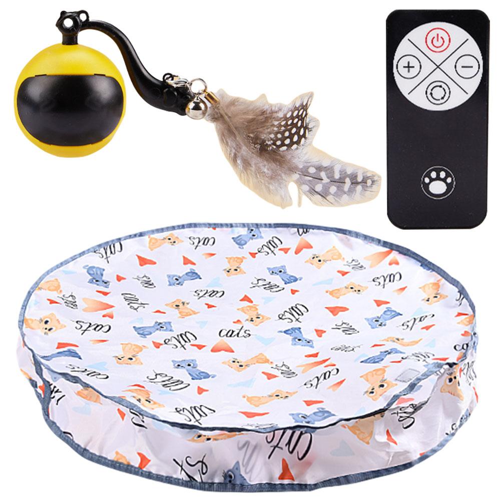 Interactive Cat Toys Ball Fast Rolling In Pouch Automatic Rolling Ball Anti-Depression Pet Toy for Indoor Cat Kitten