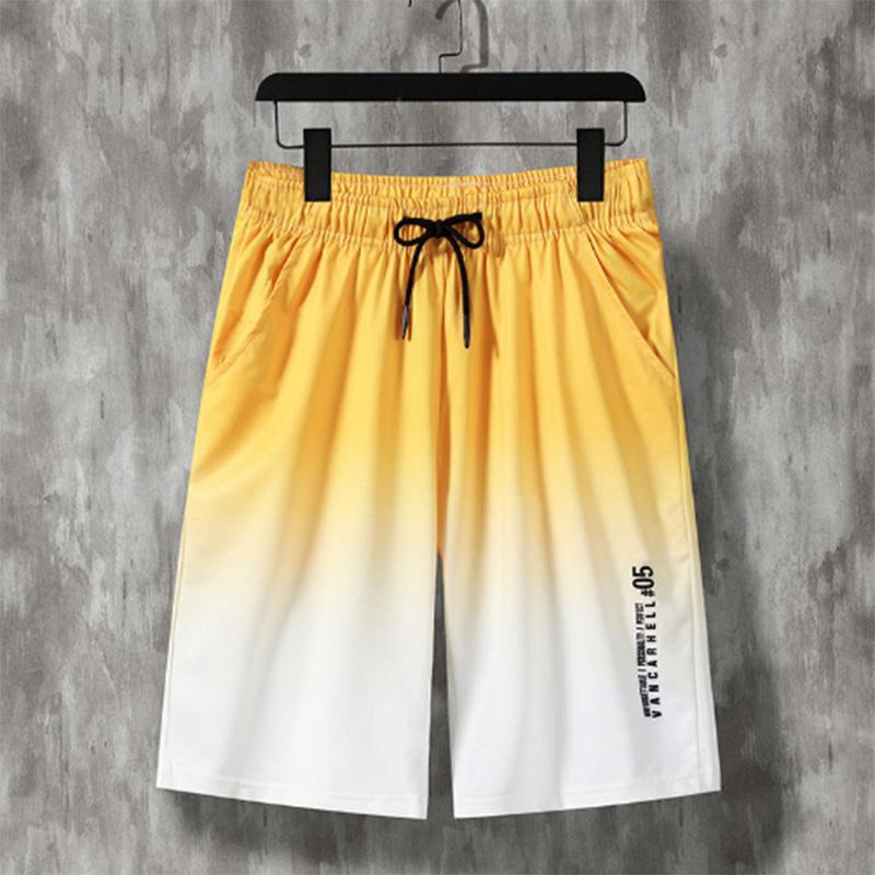 Summer Sports and Leisure Ice Cool Suit Men's Short-sleeved Trend Gradient Shorts Two-piece Set