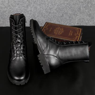 Μόδα Χειμώνας Ψηλές Ανδρικές Μπότες Casual Μόδα Punk Μπότες Μοτοσικλέτας Δέσιμο Δερμάτινες Ψηλές Μαύρες Biker Μονόχρωμη Μπότα Για Ανδρικά Παπούτσια